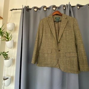 Ralph Lauren wool plaid blazer